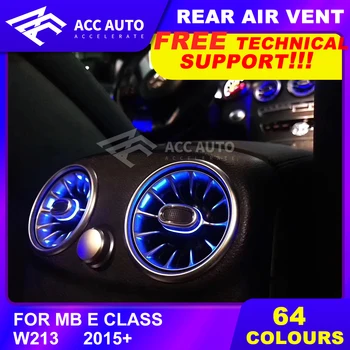 

For Mercedz Ben E Class W213 64 Colors DIY LED Light Illuminated Car Interior Accessory Rear Air Vent