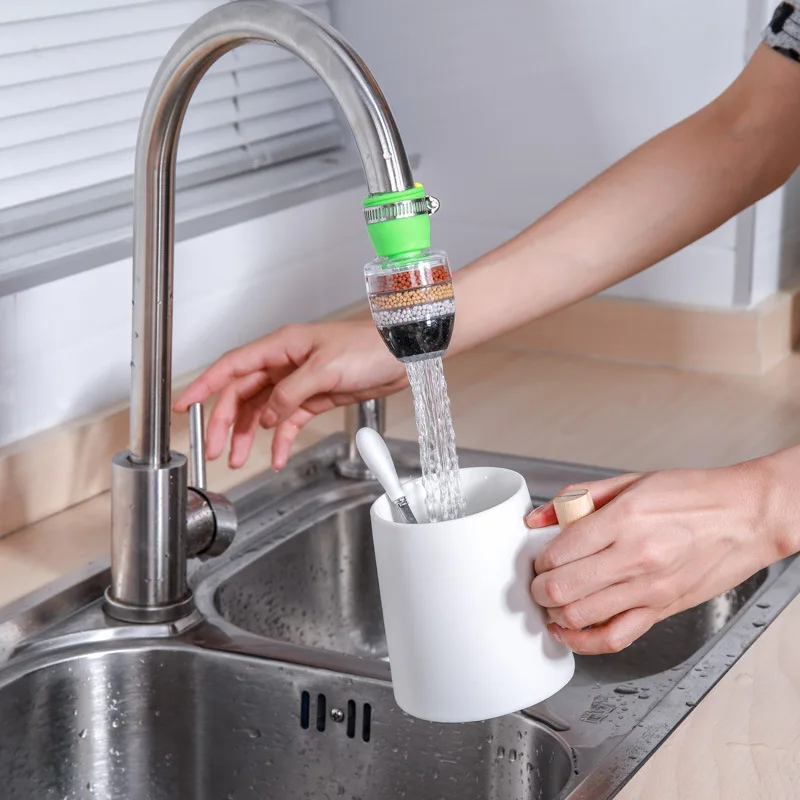 Six-Layer Faucet Filter Water Purifier Kitchen Tap Water Filter Splash-Proof  Water Faucet Kitchen Faucet Sprayer Adapter Filter