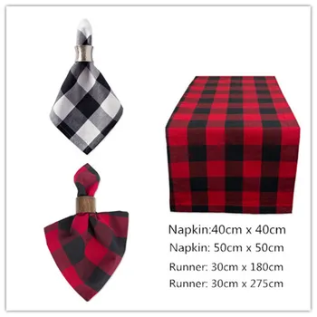 

table runner modern buffalo plaid runner tablet cloth napkins check fabric camino de mesa дорожка на стол bieżnik