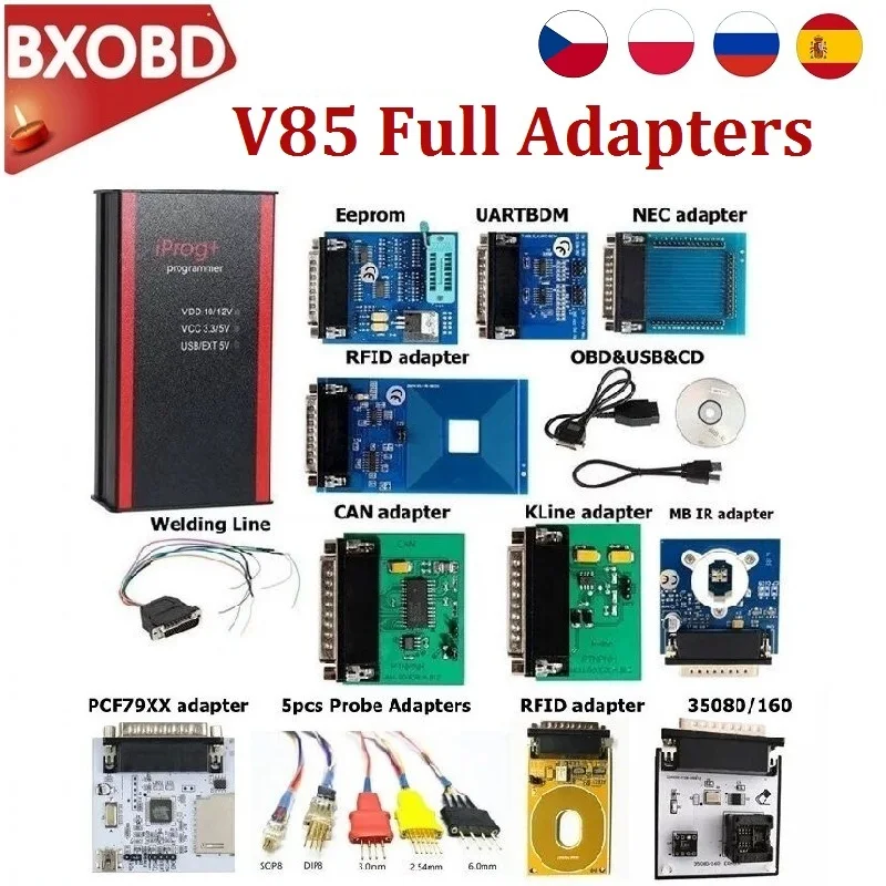 Новый программатор V85 V84 Iprog + Pro IPROG Plus поддержка IMMO коррекция пробега сброс