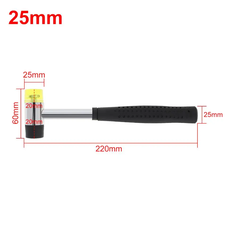 25mm 30mm 35mm 40mm Mini Hammer Double Faced Household Rubber Hammers Domestic Nylon Head Mallet Hand Tool for Jewelry/Craft/DIY 2