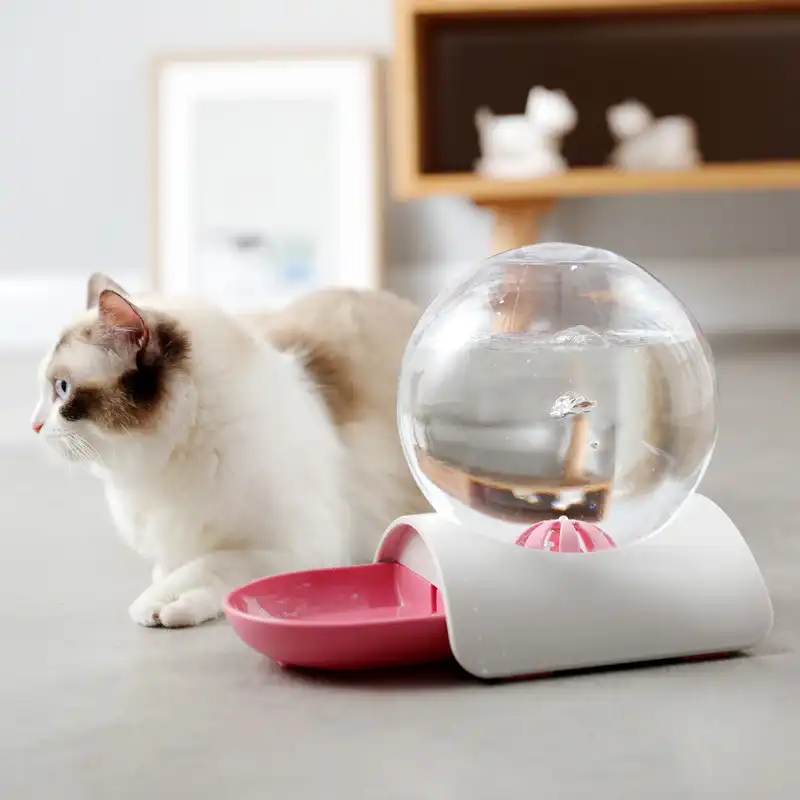 2 8l Bubble Crystal Ball Pet Water Dispenser Automatic Water