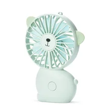 Mini USB Fan Portable Charged Fan with 7 Changing Color LED Night Lights Handheld Fan for laptop desktop Computer Home(China)