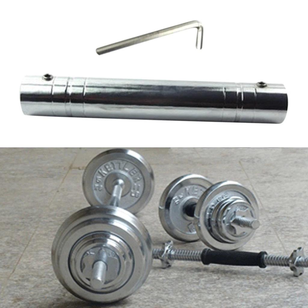 Dumbbell Connecting Bar 30cm Extender Barbells Building Joint Rod 2.5cm Dia.