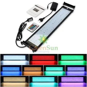 

EU Plug UK Plug RGB LED Fish Tank light Colorful Aquarium Lighting Aquatic Decor Clip Lamp 6W 11W With Extendable Brackets