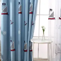 Custom Made Bedroom Children Window Curtain Blue Boy Kids Curtains And Tulle For Living Room Blackout Embroidered Curtain 1
