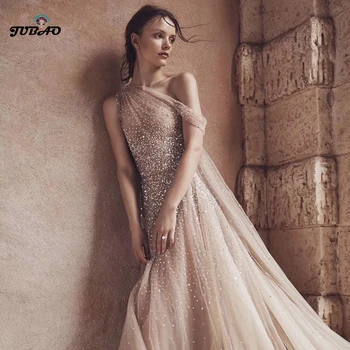 

off the shoulder one shoulder maxi dress tulle Pearl flowy for wedding bridesmaid party dresses prom long fairy elegant fashion