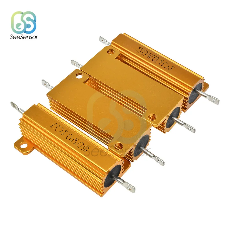 Resistenza A Filo 50W 100W Resistenza A Filo 50/100W - Guscio In Alluminio, Valori Ohm 0.1-1000 Resistenza Custodia Alluminio - Foto 2