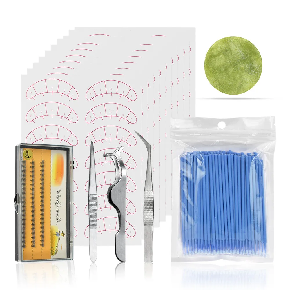 02 Профессиональный набор для наращивания ресниц 3d Wispy Lashes удлинитель подушечки аксессуары коробка для наращивания ресниц Набор для поддельных ресниц - Цвет: 02