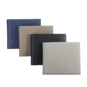 

Ultra Slim Soft Leather Wallet Men Business Credit Card Holder Purse Short Wallet Punch Note Multifunctional Credit Card Holder