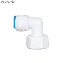 Sturdy 10pcs RO Water Fitting Elbow 1/4 3/8 OD Hose 1/4 1/2 1/8 BSP Female Thread Plastic Pipe Quick Osmose Reversa Aquario Connector Size : For 6.35mm OD Hose, Thread Specification : 38 