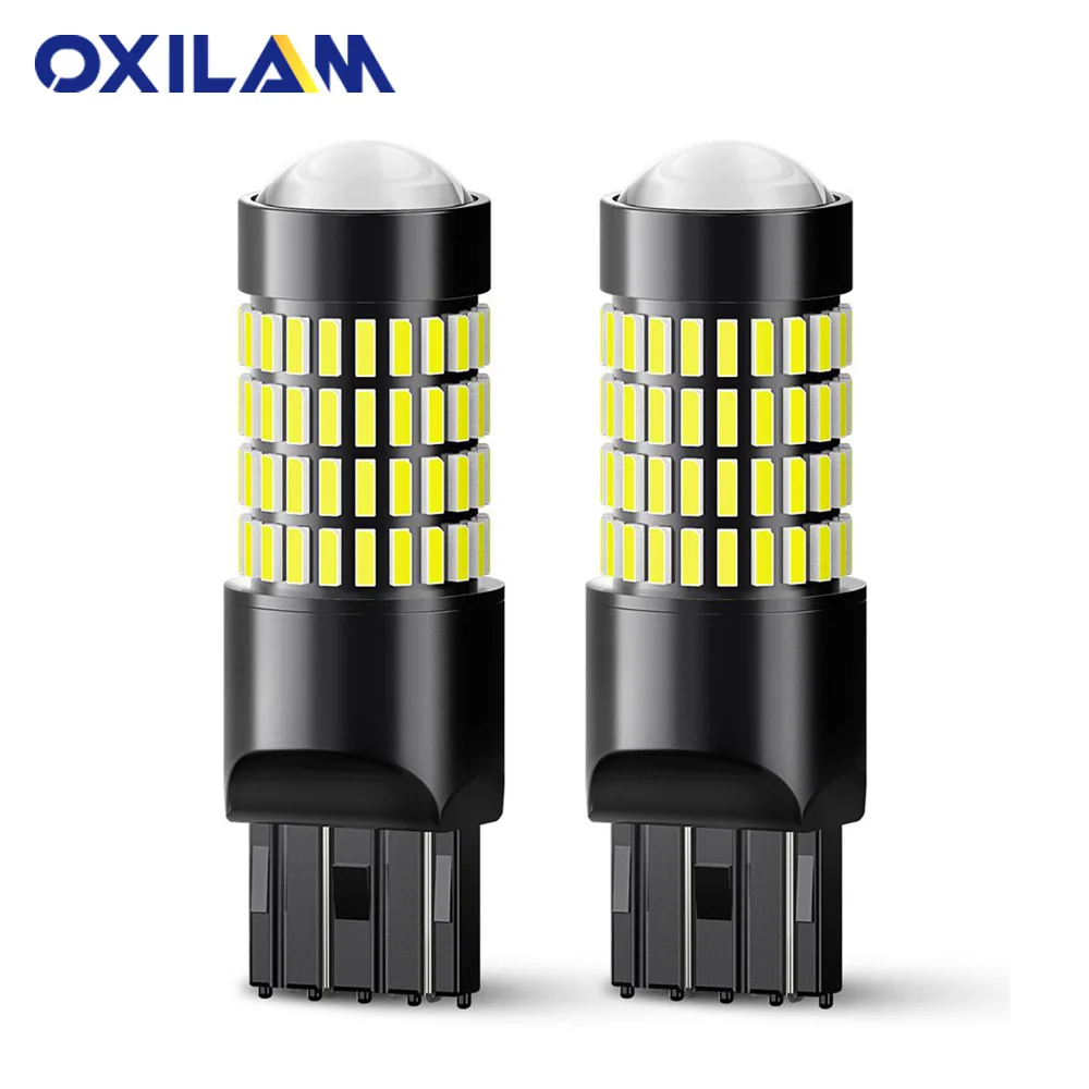 OXILAM 2x 1400LM супер яркий T20 7443 W21/5 Вт светодиодный для Lada Kalina Granta Веста указатель поворота DRL светильник 7440 WY21W W21W светодиодный лампы 102 шт. 4014 SMD 6000 К ксенон белый