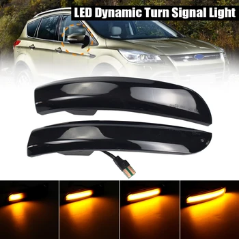 

For Ford Kuga Escape EcoSport 2013-2018 Dynamic LED Turn Signal Light Side Rear-View Mirror Indicator Blinker