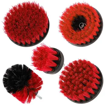 

5pcs Electric Drill Brush Set Cleaning Brush Grinding Brushes For Carpet Glass Car Tires Wooden Furniture Scrubber Drill