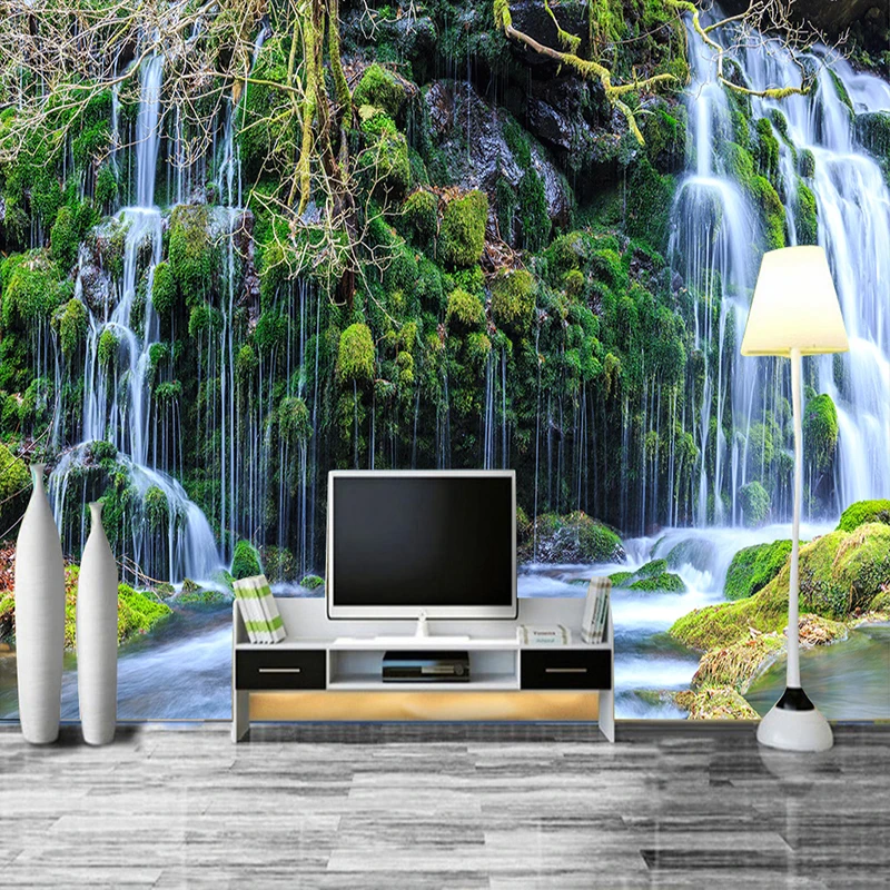 

Drop Shipping 3D Room Wallpaper Custom Mural Non-woven Murales De Pared Modern HD Waterfall Wall Paper 3D Wall Murals Wallpaper