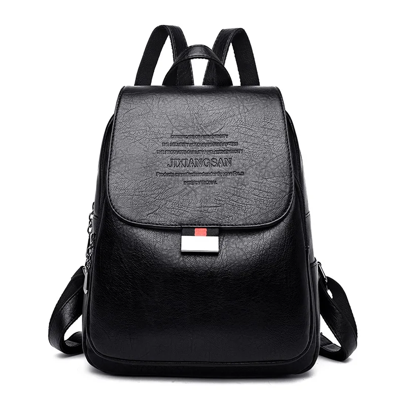 

Leather Backpack 2019 New Style Fashion Korean-style Sheepskin WOMEN'S Bag Bag Popular Brand Soft Leather Large-Volume WOMEN'S B
