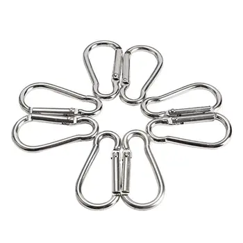 

20Pcs/Lot Mini Carabiner Silver Aluminum D-Snap Mountaineering Hook Keychain EDC Survival Gear Outdoor Travel Kit Camping Tools