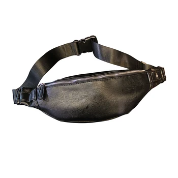 

GUMST Men High Quality Leather Belt Bag Fanny Pack Vintage Men's Waist Belt Bag Simple Waterproof Chest