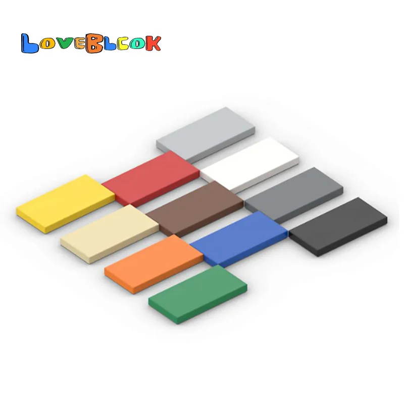 

LoveBlock Tile 2x4 with Groove Flat Building Blocks Assembles MOC Technical Parts DIY Toys Gift Creative 87079 For Kid 10pcs/Lot