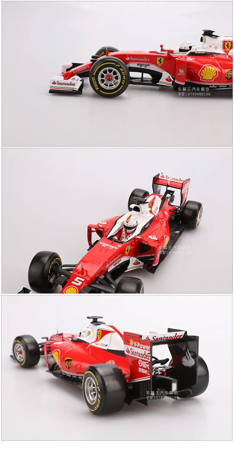 Bimeigao 1: 18 модель сплава Модель автомобиля формула модели гоночных автомобилей F1 Ferrari SF16-H