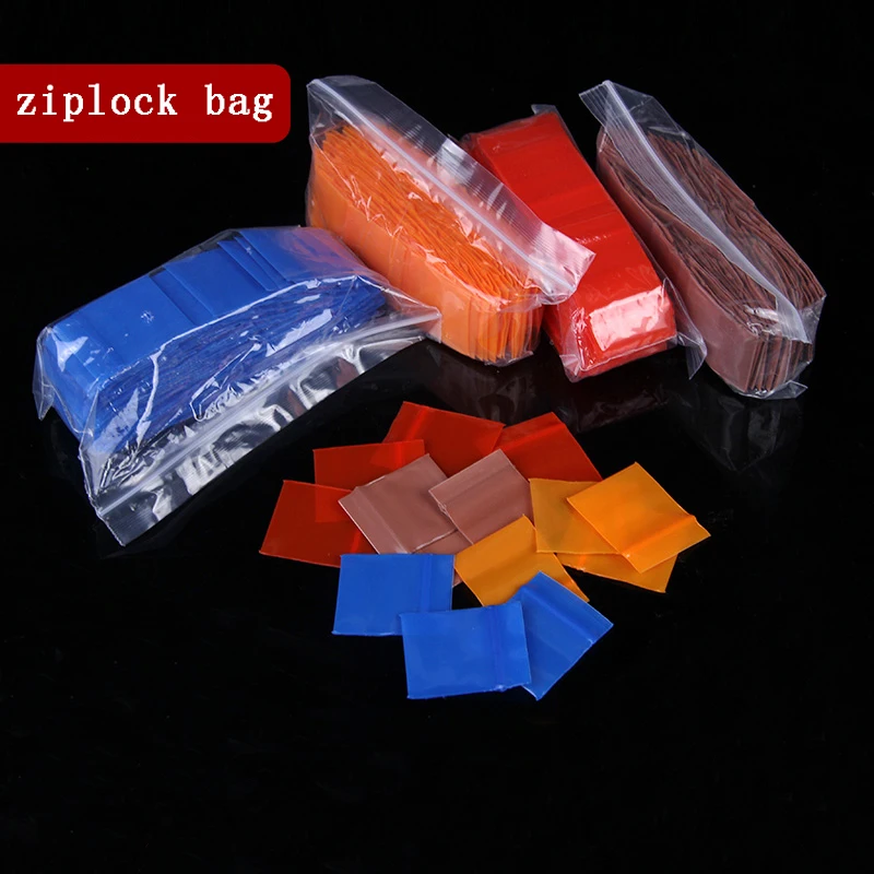 Thick 0.24mm 100pcs Mini Cute Zip lock Bags Plastic Packaging Bags Plastic  Zipper Bag Ziplock Pill Jewelry Packaging Pouches