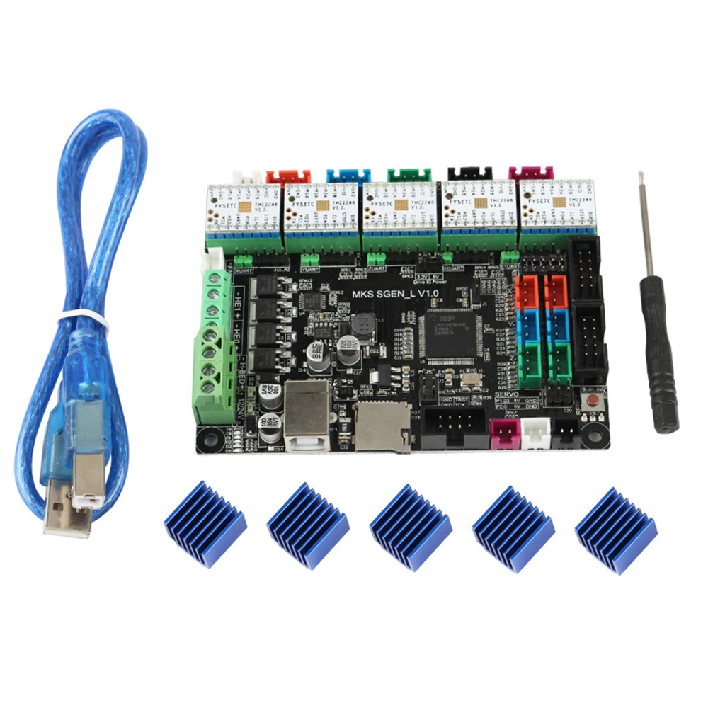 MKS SGEN L V1.0 UART TMC2208 бесшумные драйверы+ радиаторы TMC2130 SPI заменить Cortex-M3 LPC 1768 основные платы управления для 3d принтера