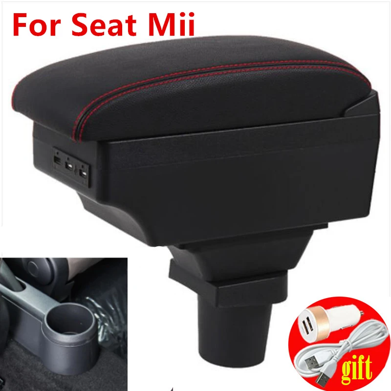 passie Raadplegen pastel For Seat Mii Armrest box Interior Parts special Retrofit parts Car Armrest  Center Storage box with USB LED|Armrests| - AliExpress