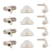 4x Пластиковые морские понтонные лодки замена безопасности двери ворота защелка подходит для 1,1 1/8 или 1 1/4 дюймов квадратных труб(белый