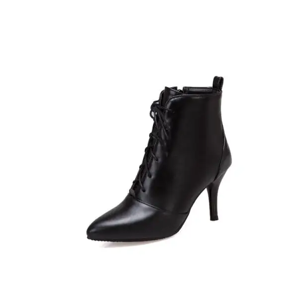 Ботинки на высоком каблуке; botee Woman ; женские ботинки Martins для женщин; роскошная дизайнерская обувь на шнуровке; Осенняя обувь на резиновой подошве - Цвет: 3