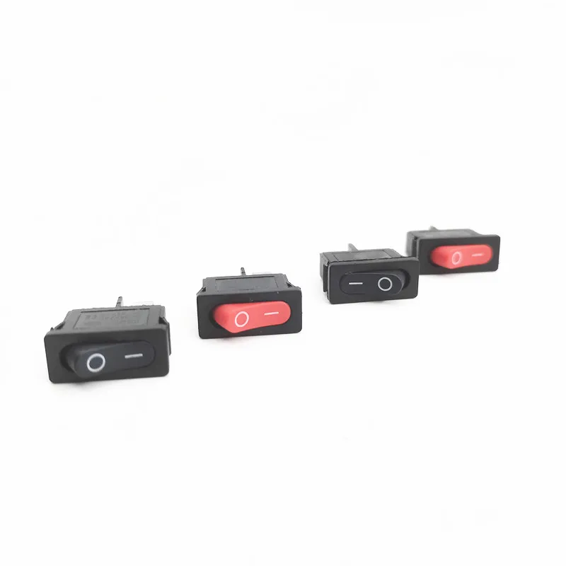 5 шт. KCD1-110 10x22 мм черный супер тонкий Кулисный Переключатель NO/OFF 2 Pin Малый
