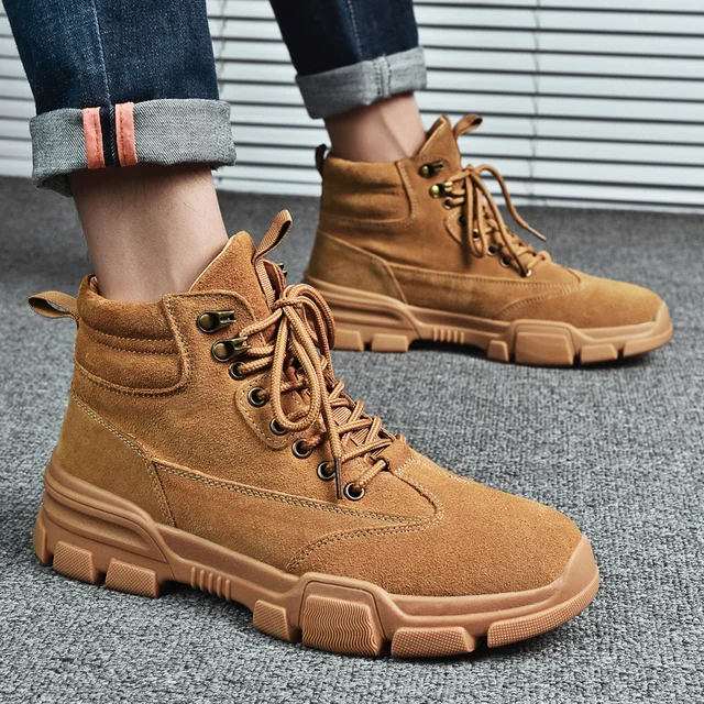 US $11.66 Men Winter Sneakers Botas De Hombre Men High Top Sneakers Warm Comfortable Shoes Men Ankle Boots Hi