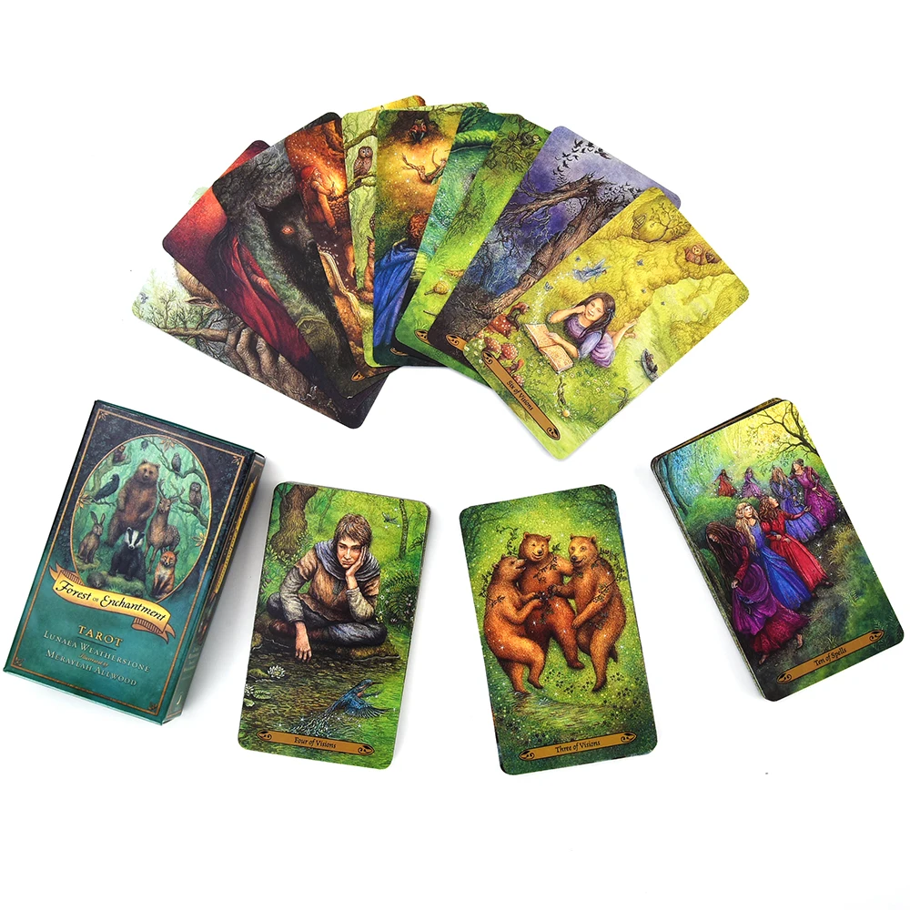 

2020 Forest of Enchantment Oracle Cards Tarot 78 Cards Deck Game with e Guidebook Board Divination Reading Love