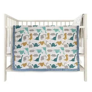 

Baby Muslin Swaddle Blanket 4 Layer Newborn Baby Wrap Summer Blanket Soft&Breathable Baby Stroller Blanket 43 X 47 Inch