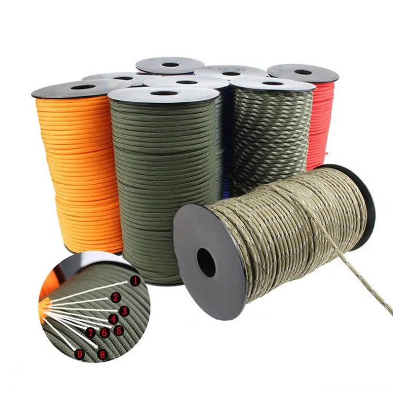 Paracord веревка военный стандарт 9 ядер 4 мм 100 м 550|Паракорд| |