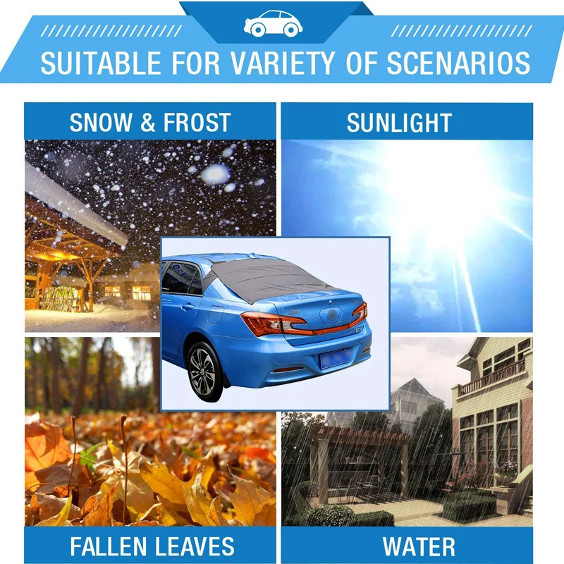 Заднее лобовое стекло автомобиля снежное покрытие протектор ветрового стекла щит с 4 магнитами VS998
