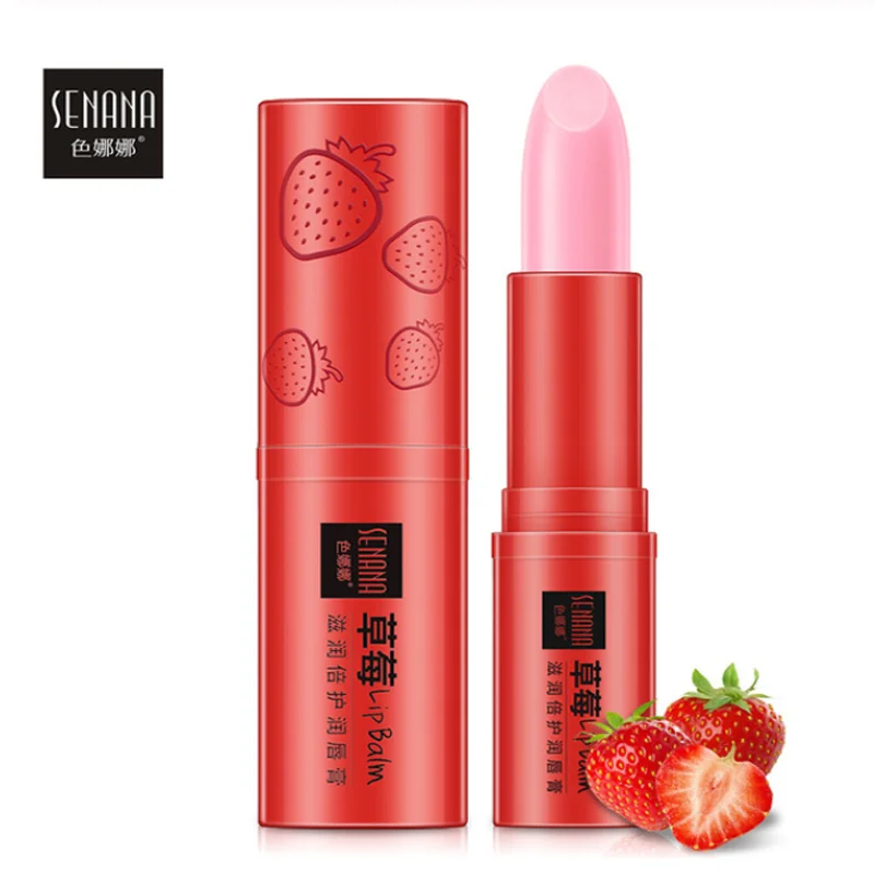 Strawberry Натуральный медовый клубничный бальзам для губ, увлажнение с осветляющим эффектом, бальзам для губ, восстанавливающий морщины, питающий, Осветляющий, линия для губ, Уход за губами, 4 г - Цвет: Strawberry