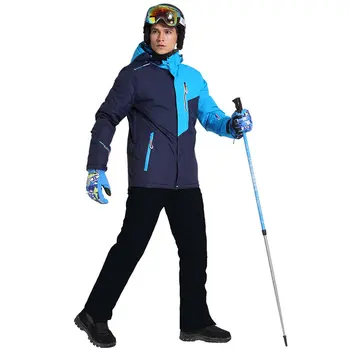 

2018 printing Men Ski Suit Snowboard Skiing Jackets+warm Pants Breathable Windproof Womens Clothing Set Hooded ski equipment