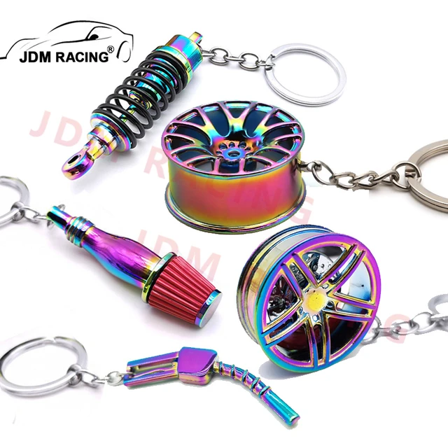 3 Pièces Porte-Clé en Alliage Keychain Anneau Métal Voiture