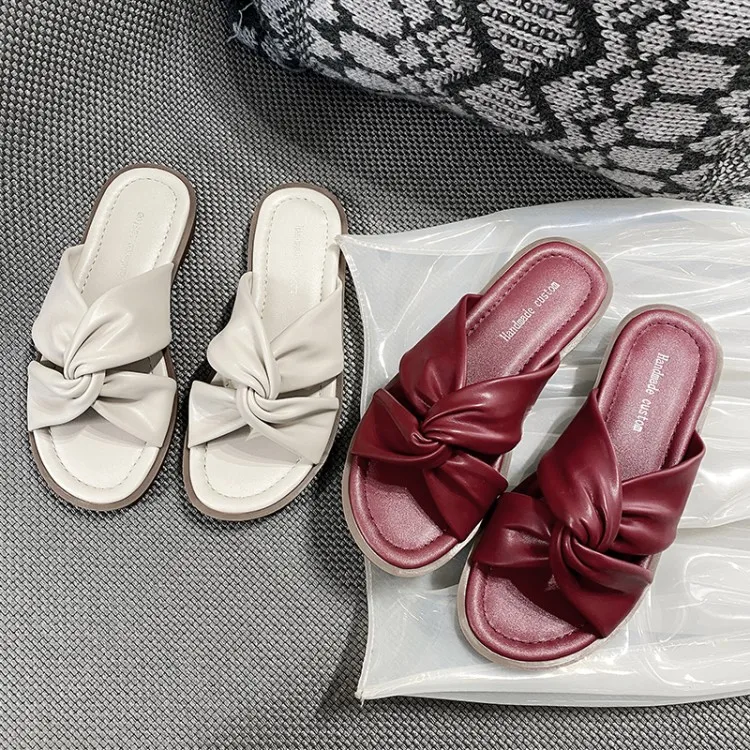 wine colored flip flops