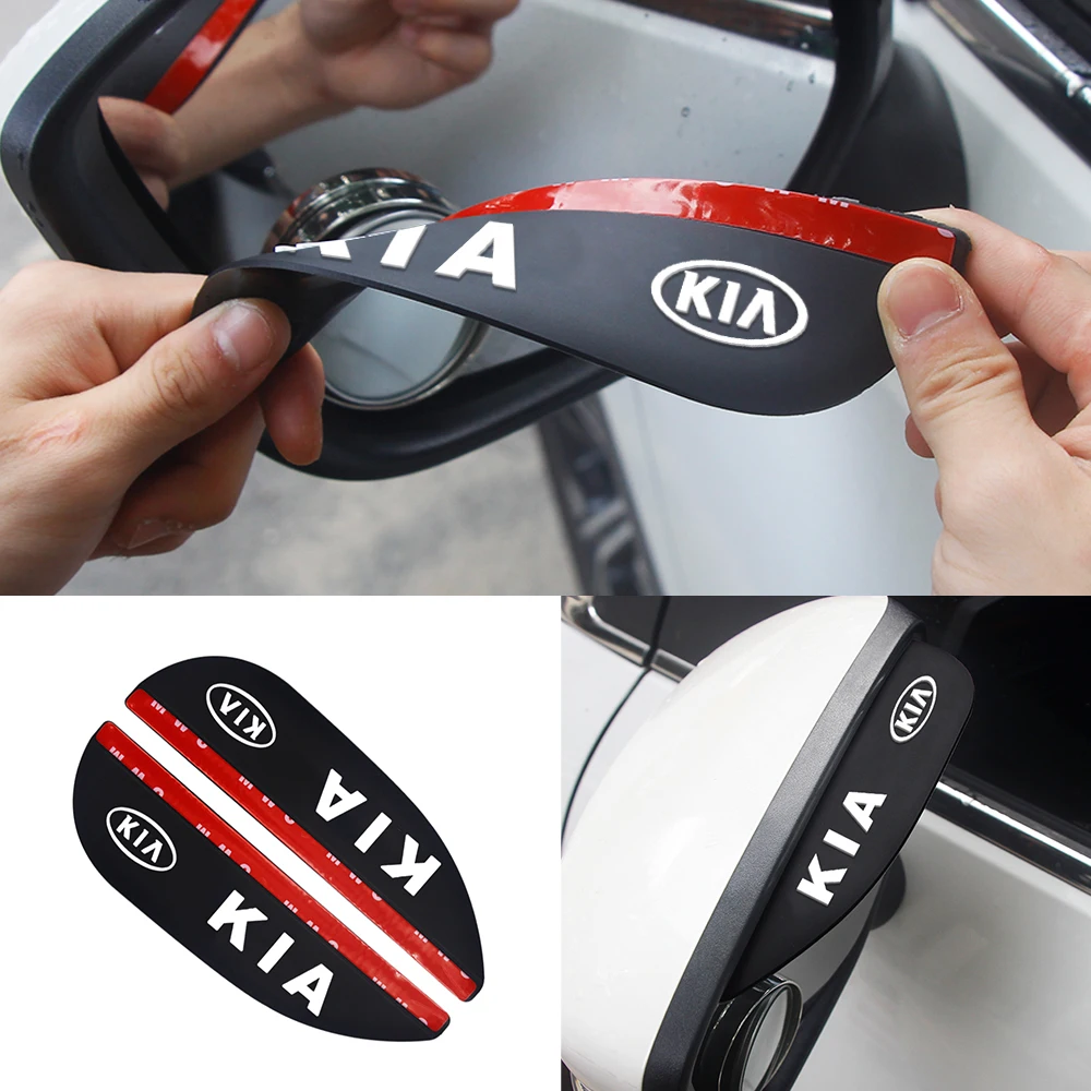 2Pcs Car Rearview Mirror Rain Eyebrow New Rubber Side Shield Stlying for Kia Motors Cerato Sportage R K2 K3 K5 Auto | Автомобили и