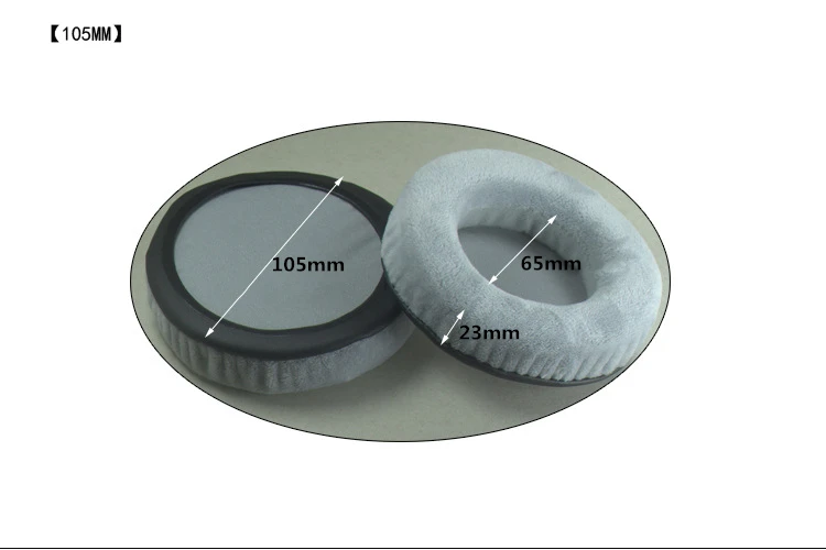 General Grey Velvet Foam Ear Pads Cushions 60 65 70 75 80 85 90 95 100 105 110 115 120MM for SONY for Sennheiser Headphones (16)