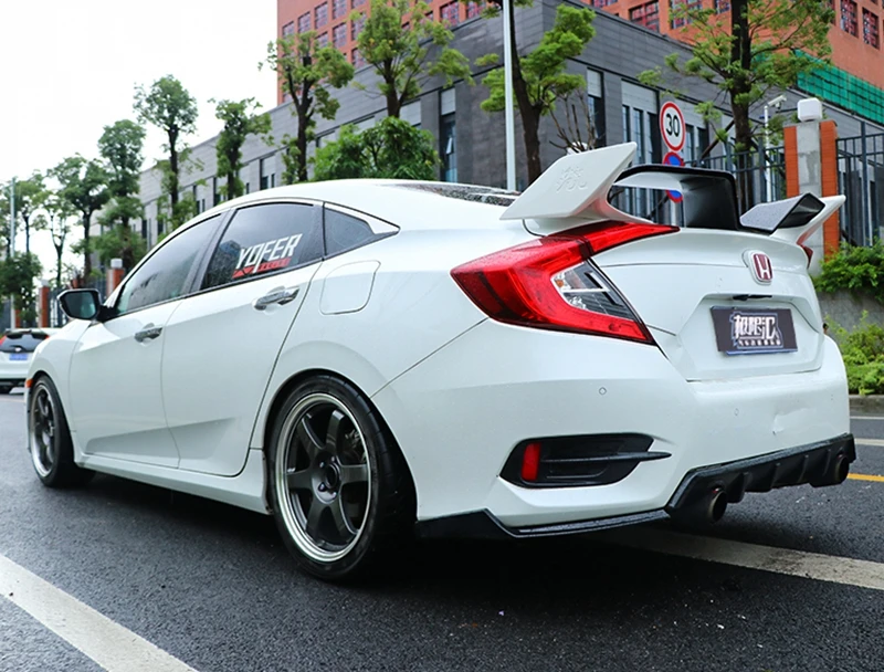 Для Honda Civic спойлер Высокое качество ABS Материал заднее крыло праймер цвет задний спойлер для Honda Civic спойлер