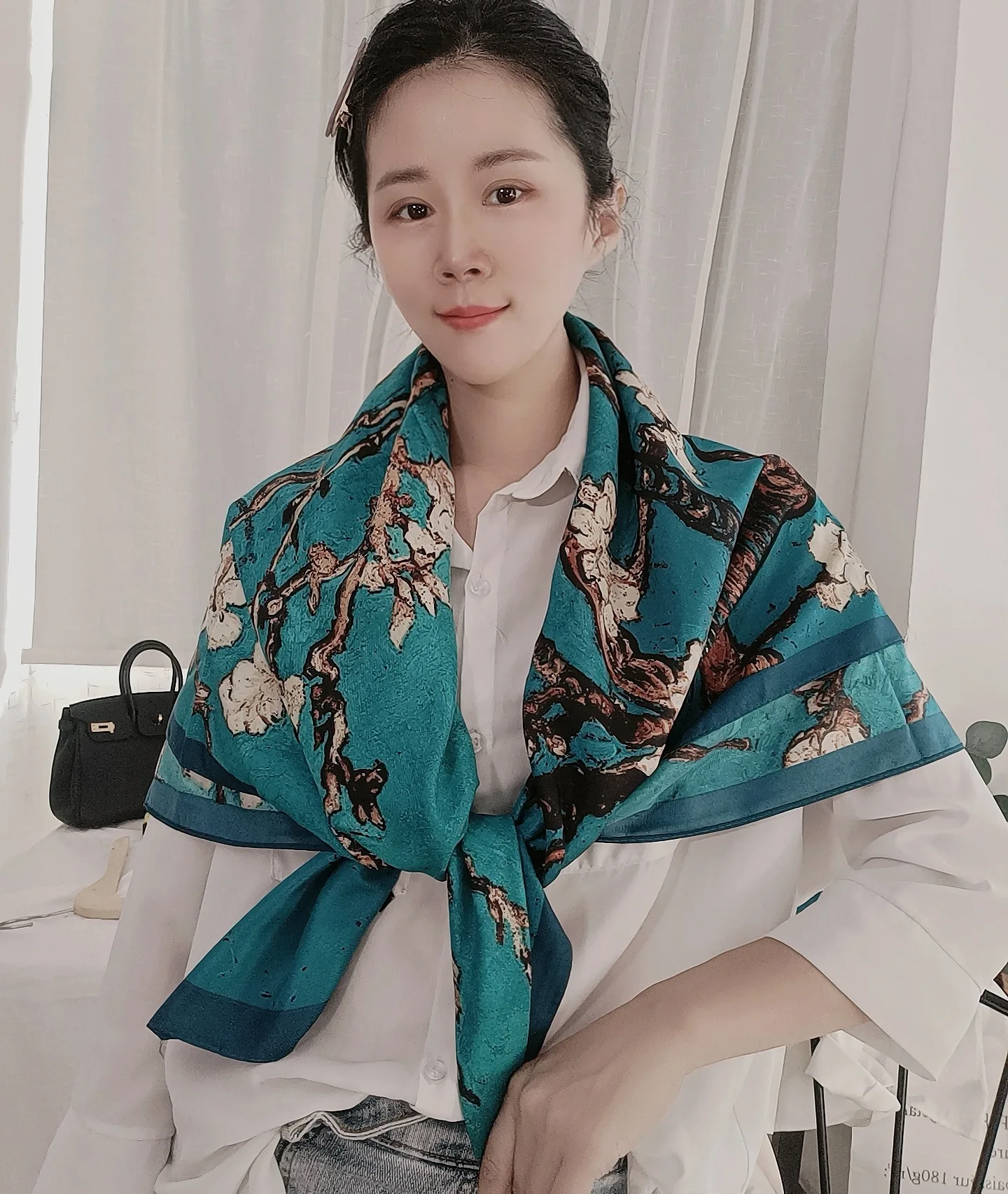 Модный Ретро атласный Шелковый