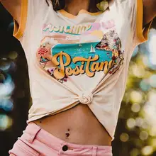 クリーム tシャツ 2020 夏半袖 o ネック tシャツ女性綿エキゾチックな自由奔放に生きる tシャツ夏ヴィンテージトップスグラフィックシャツ新しい camisetas(China)