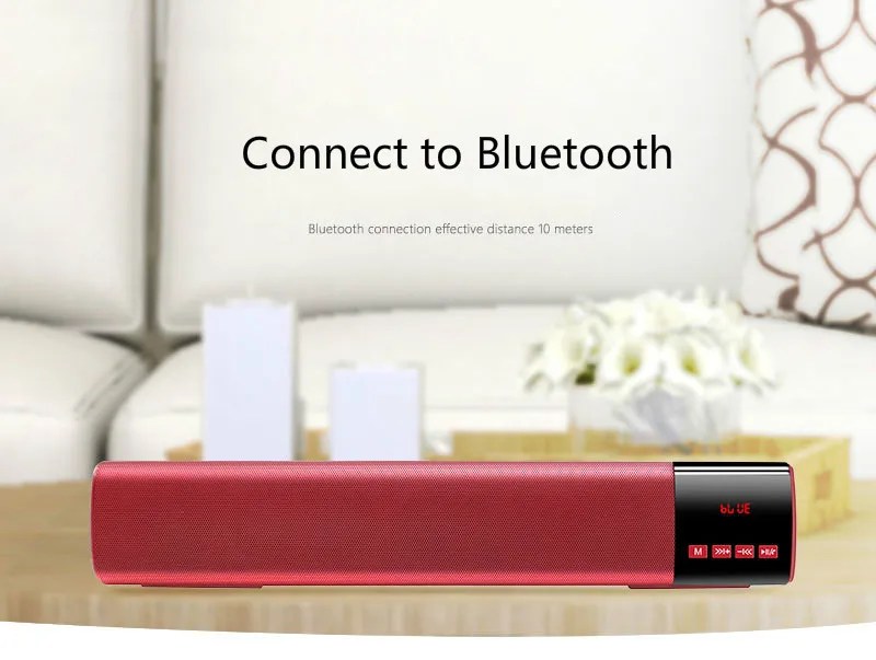 10 Вт Bluetooth Саундбар объемный HIFI сабвуфер домашний кинотеатр аудио беспроводной двойной динамик поддержка мобильного ПК ТВ TF карта динамик