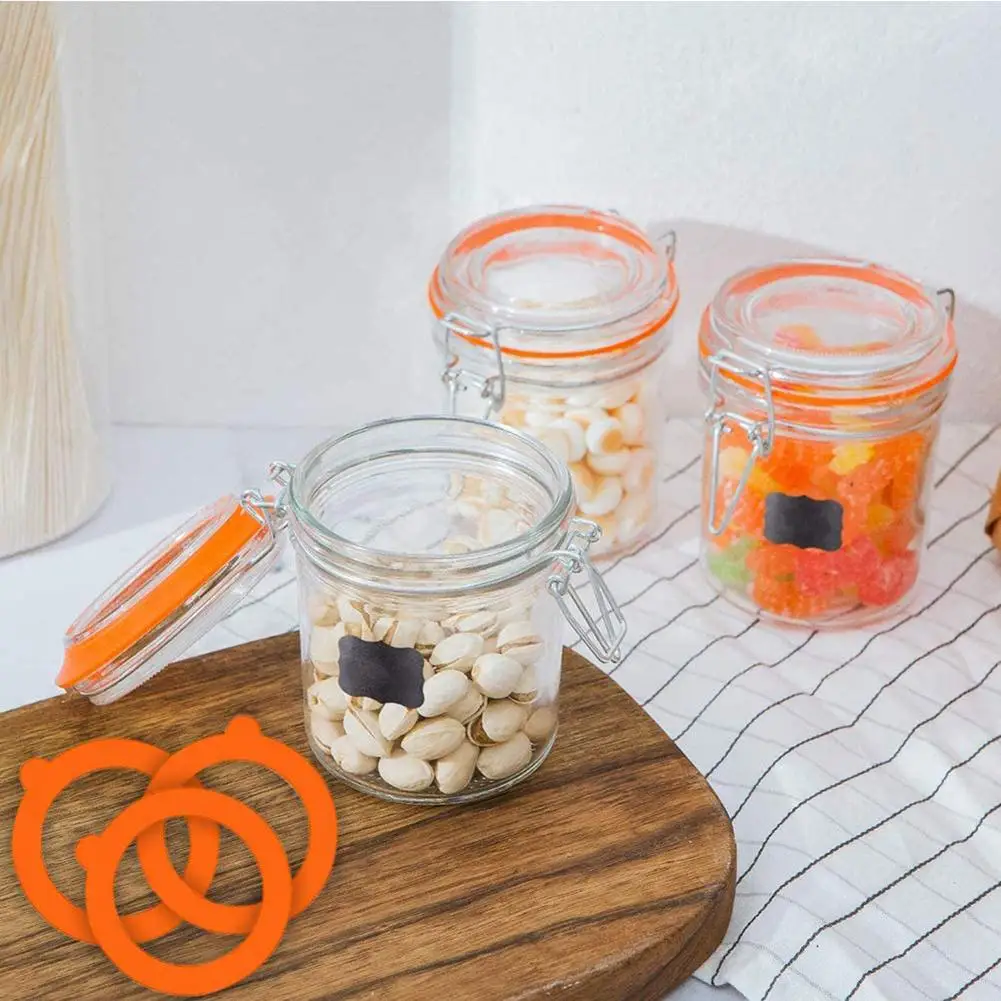 20 Pack Silicone Replacement Gasket Airtight Rubber Seals Rings For Mason Jar Lids Leak-proof Canning For Glass Clip Top Jars O