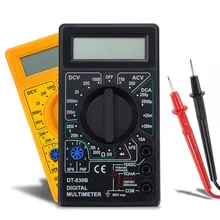 LCD Digital Multimeter AC/DC 750/1000V Digital Mini Handheld Multimeter for Voltmeter Ammeter Ohm Tester Meter With Probe