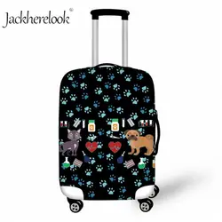 Jackhereook милый медицинский чехол для путешествий с принтом собаки Пылезащитный Чехол чемодан защитный чехол для 18-30 дюймов тележка