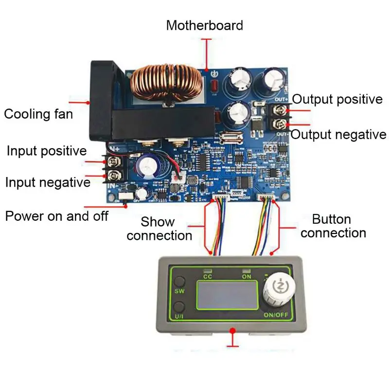 

50V 12A 600W Programmable CNC Step-down Power Supply Module Constant Voltage