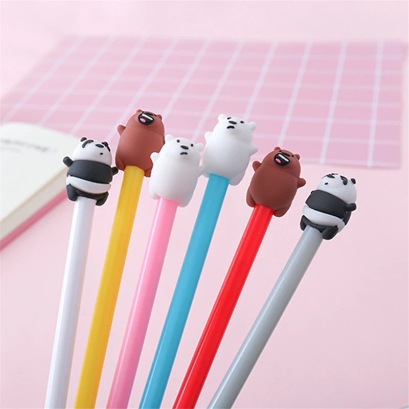 Новое милое симпатичное животное 0 5 мм черные гелевые ручки офисные школьные